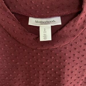 Motherhood Maternity Textured Maroon Blouse